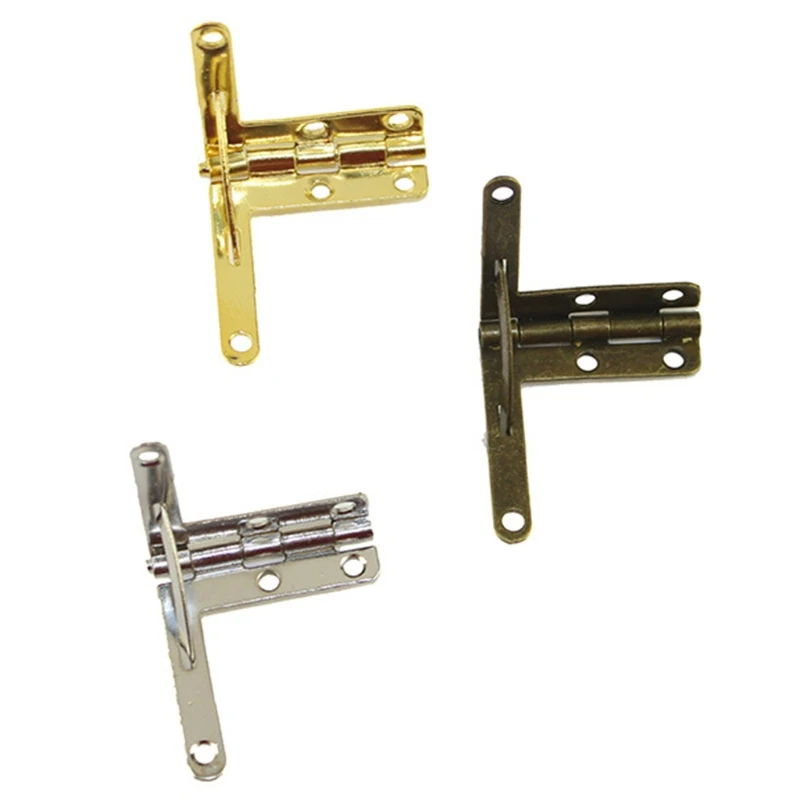 

10Pcs Antique Lid Support Hinge Frame Jewelry Wine Case Wooden Cigar Gift Box