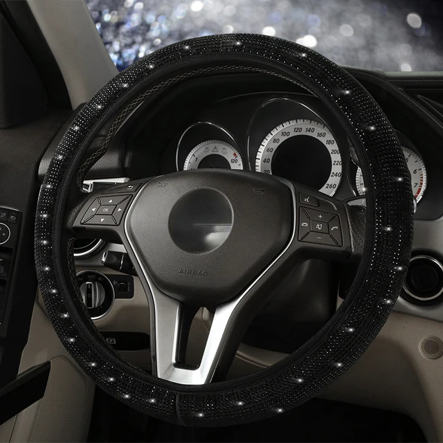 

Чехол на руль автомобиля, красочный горячее тиснение, кристалл со стразами, автомобильный чехол для автоаксессуаров, Стайлинг автомобиля