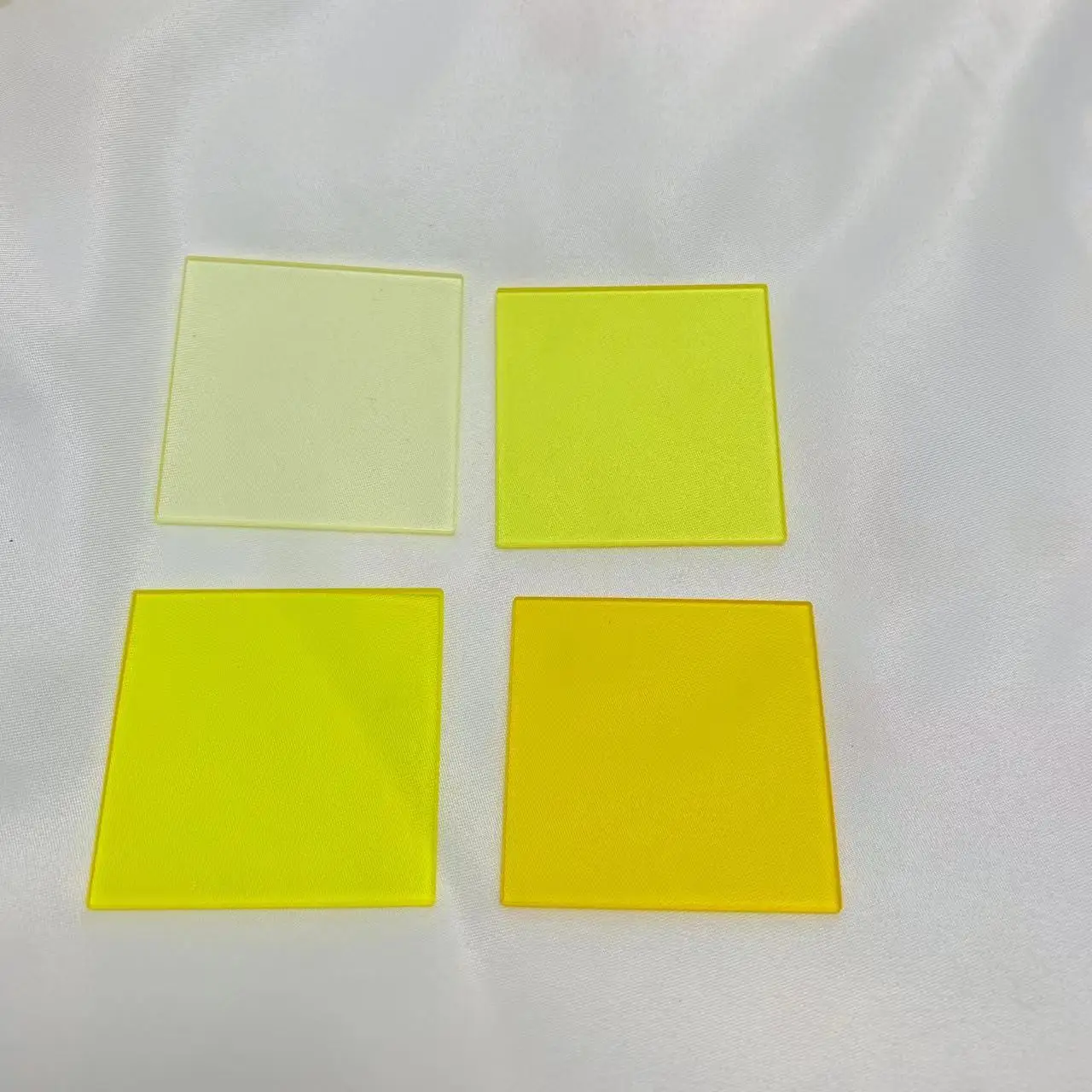 Each Type One Piece Size 50x50x2mm 450nm 470nm 490nm 510nm IR Long Pass Yellow Filter Optical Glass JB450 JB470 JB490 JB510