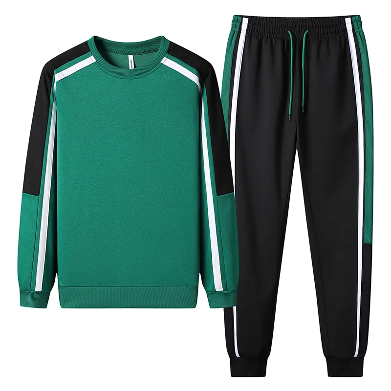 

2023 Men Tracksuits Fashion Stripe 2 Piecs Sweat Suits Patchwork Long Sleeve Sweatshirts Sweatpants Casual Sets Mens Sportswear