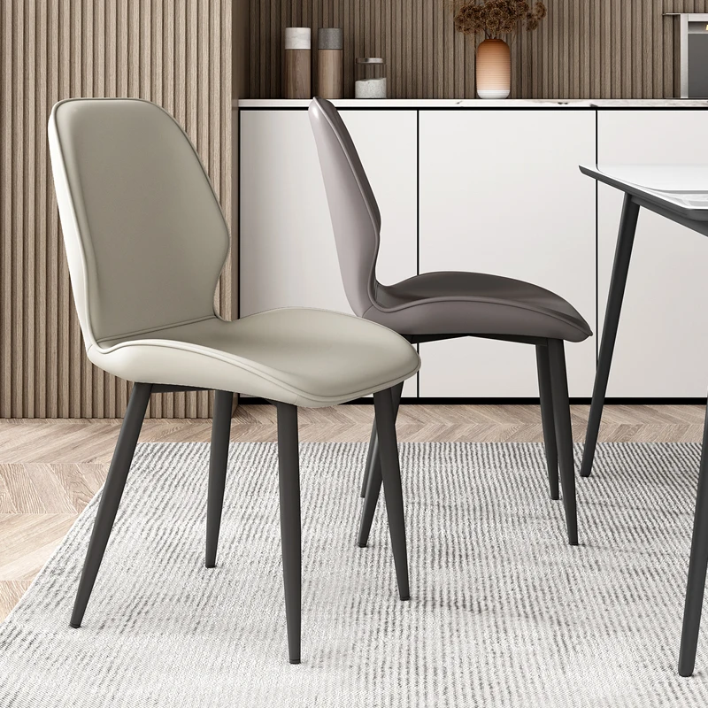 

Free Shipping Nordic Dining Chairs Modern Leather Designer Mobile Dining Chairs Lounge Library Office Sillas Dining Table Chairs