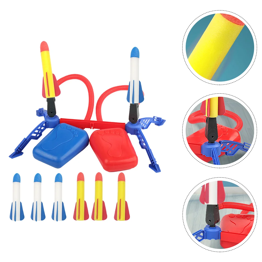 

1 Set Outdoor Game Supplies Step Powered Glider Launcher Flying Toys Missile Launcher Kids Shoots Toys