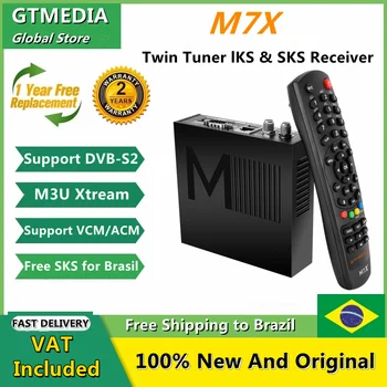 GTMEDIA M7X DVB-S2 SKS/IKS/CS/M3U,VCM/ACM,Twin Tuner lKS&SKS TV Receiver,realase 70.0°W LyngSat With Brasil CH SKS Free For Life 1