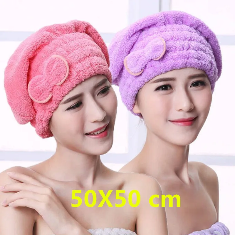 Thickened new women's hair drying cap 