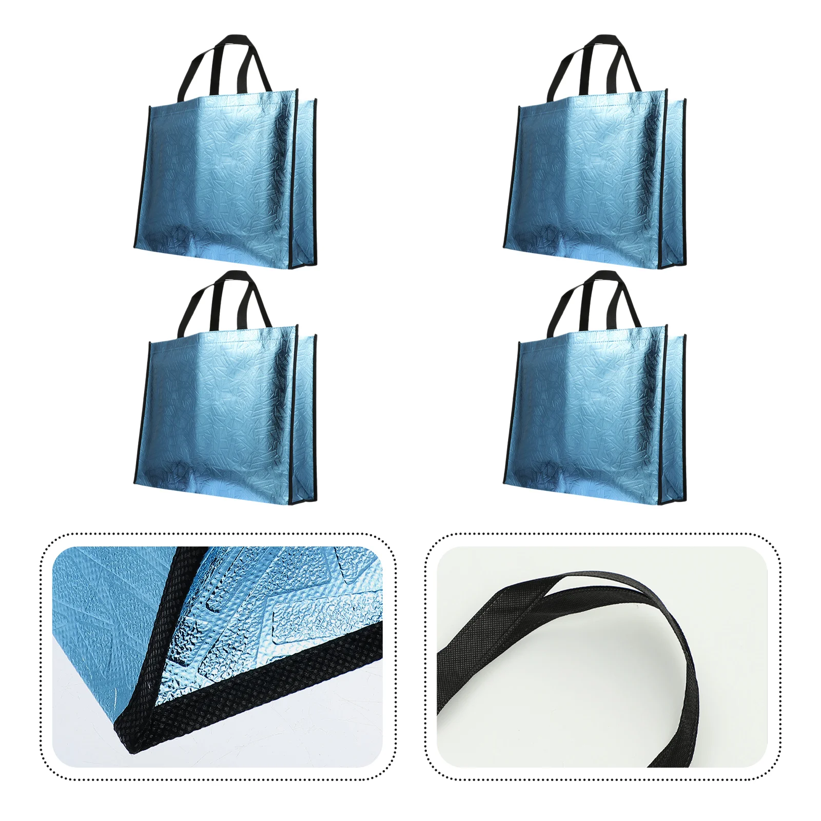 

4Pcs Wedding Gift Bags Household Grocery Bags Shopping Bags with Handle Storage Holders