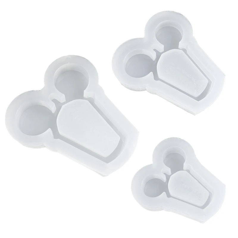 

Shiny Glossy Geometry Straw Cup Ornament Mold Silicone Epoxy Resin Mold DIY Keychain Pendant Jewelry for Bag Decorations