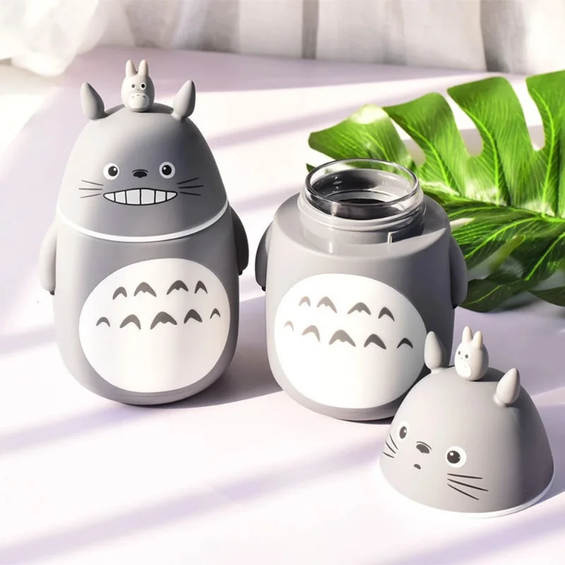 

Kawaii Totoro Water Bottle Cartoon Anime Stainless Steel Thermos Bottles 300ml Portable Leakproof Heat Insulation Drinkware Cups