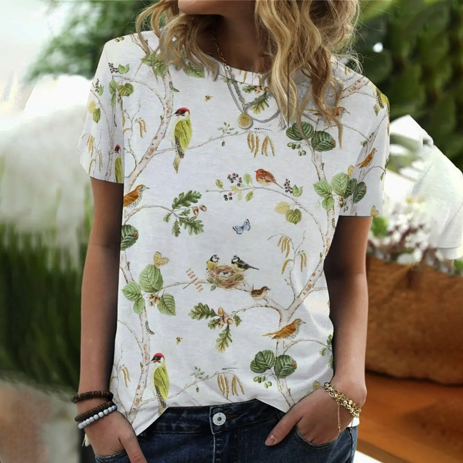 

2022 Summer New Flower Streetwear Fashion T-shirt Miss 3D Printed Casual Short Sleeve Men Women Cool Tops Tee