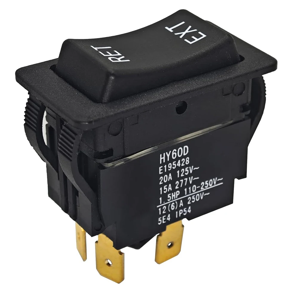 1 шт. HY60D кулисный переключатель RET-EXT DPDT 20A 125VAC 4Pin (ON)-OFF-(ON) кнопочный с
