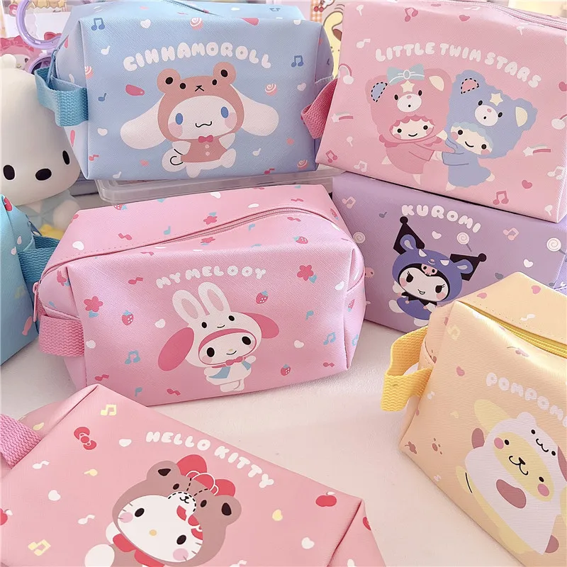 

Большая водонепроницаемая косметичка в стиле Kawaii, косметичка Kuromi Cinnamoroll, сумка для всякой всячины, карандаш, фотография, Прямая поставка