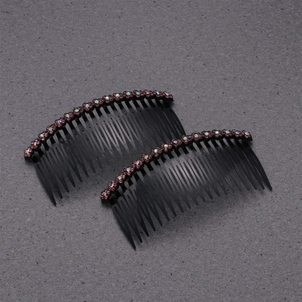 

2 Pcs Medium Miss Wedding Hair Accessories Rhinestone Combs Clips Bridal Headdress