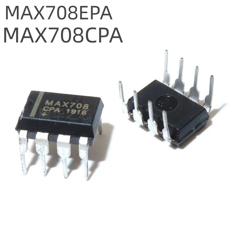 

10PCS new MAX708EPA MAX708CPA in-line DIP-8 monitoring circuit IC chip MAX708