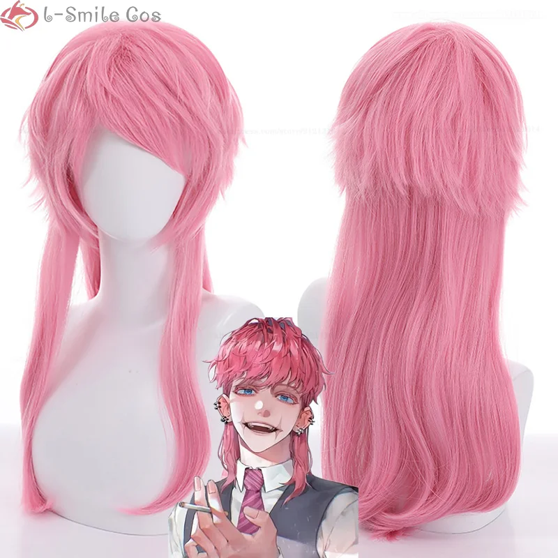 

Anime Sanzu Haruchiyo Cosplay Wig Tokyo Revengers Cosplay Long Pink Heat Resistant Synthetic Halloween Party Hair Wigs + Wig Cap
