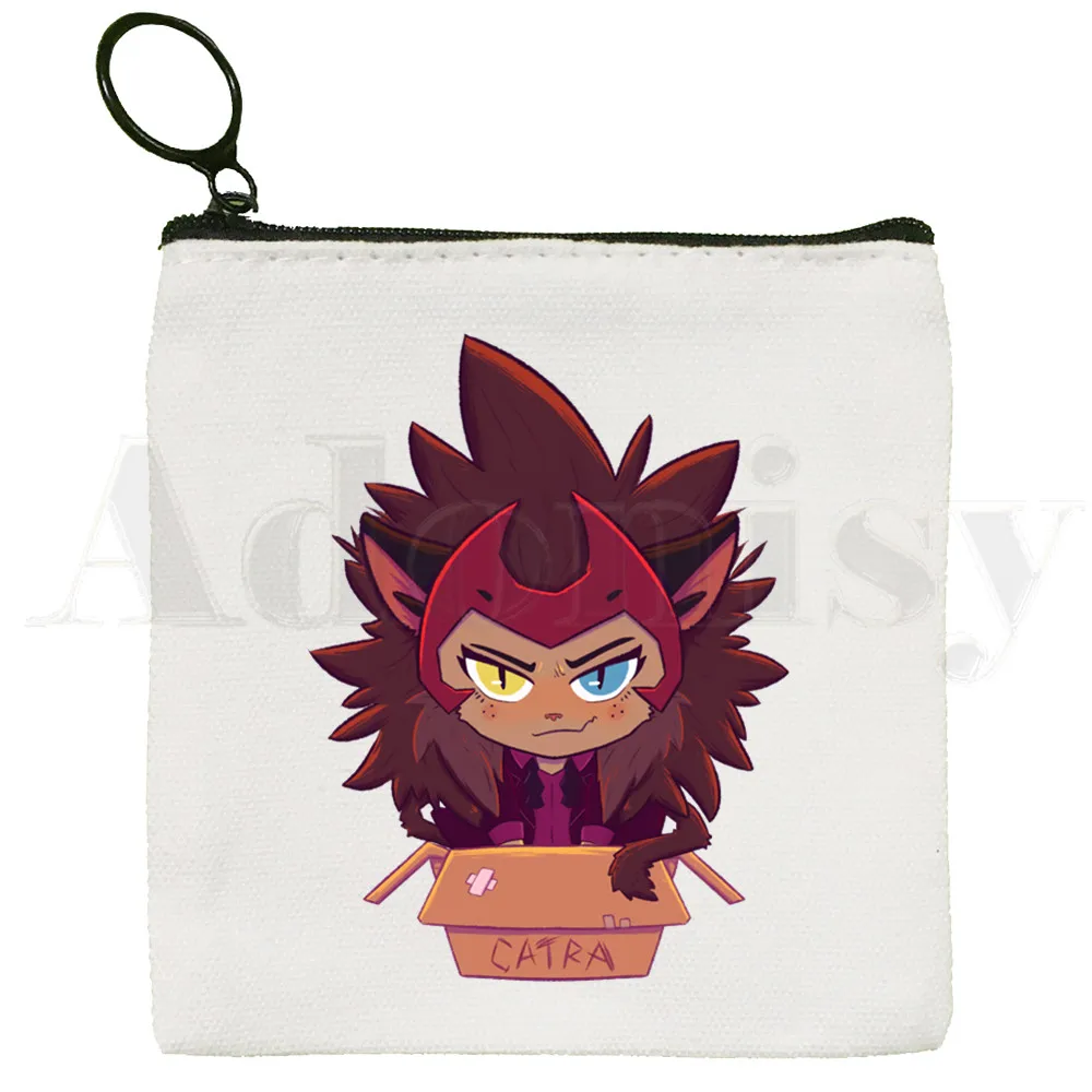 Adora Catra Love She Ra And Catra Cartoon Artwork Coin Purse Storage Small Bag Card Bag Key Bag Coin Clutch Bag Zipper Key Bag