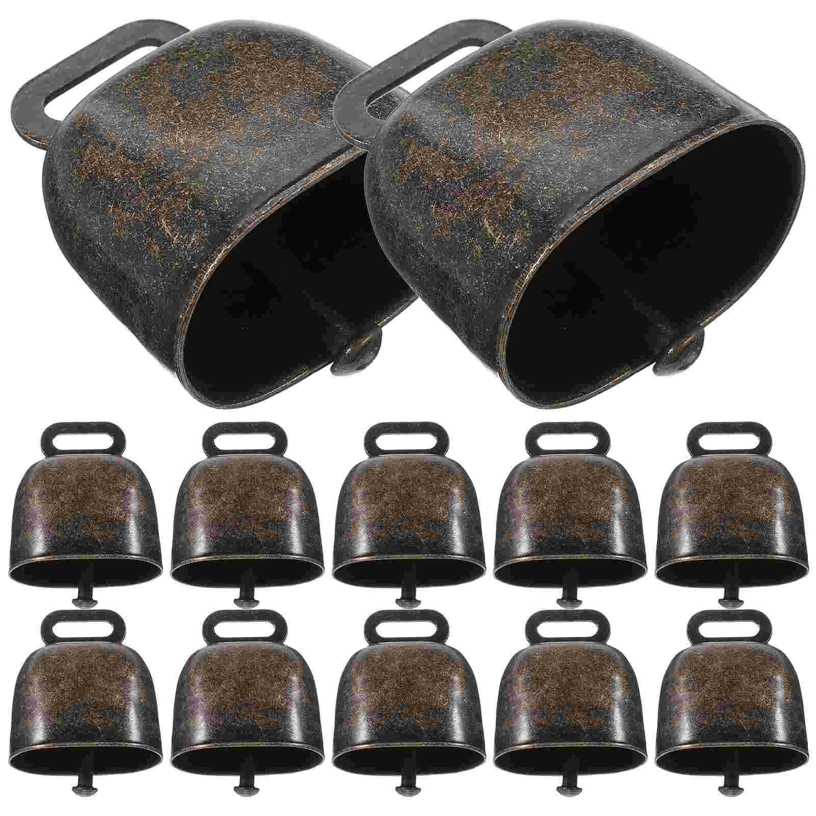 

12pcs Iron Cattle Bells Sheep Bell Pet Collar Hanging Bell Ornaments Xmas Bells