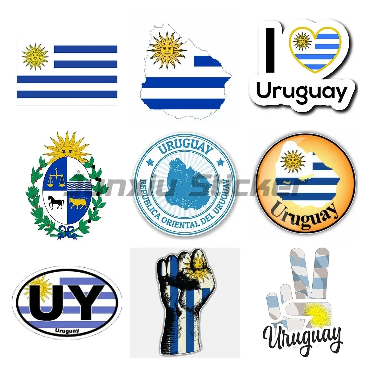 Уругвайская карта флаг велосипедный Стайлинг шлем ноутбук забавная наклейка