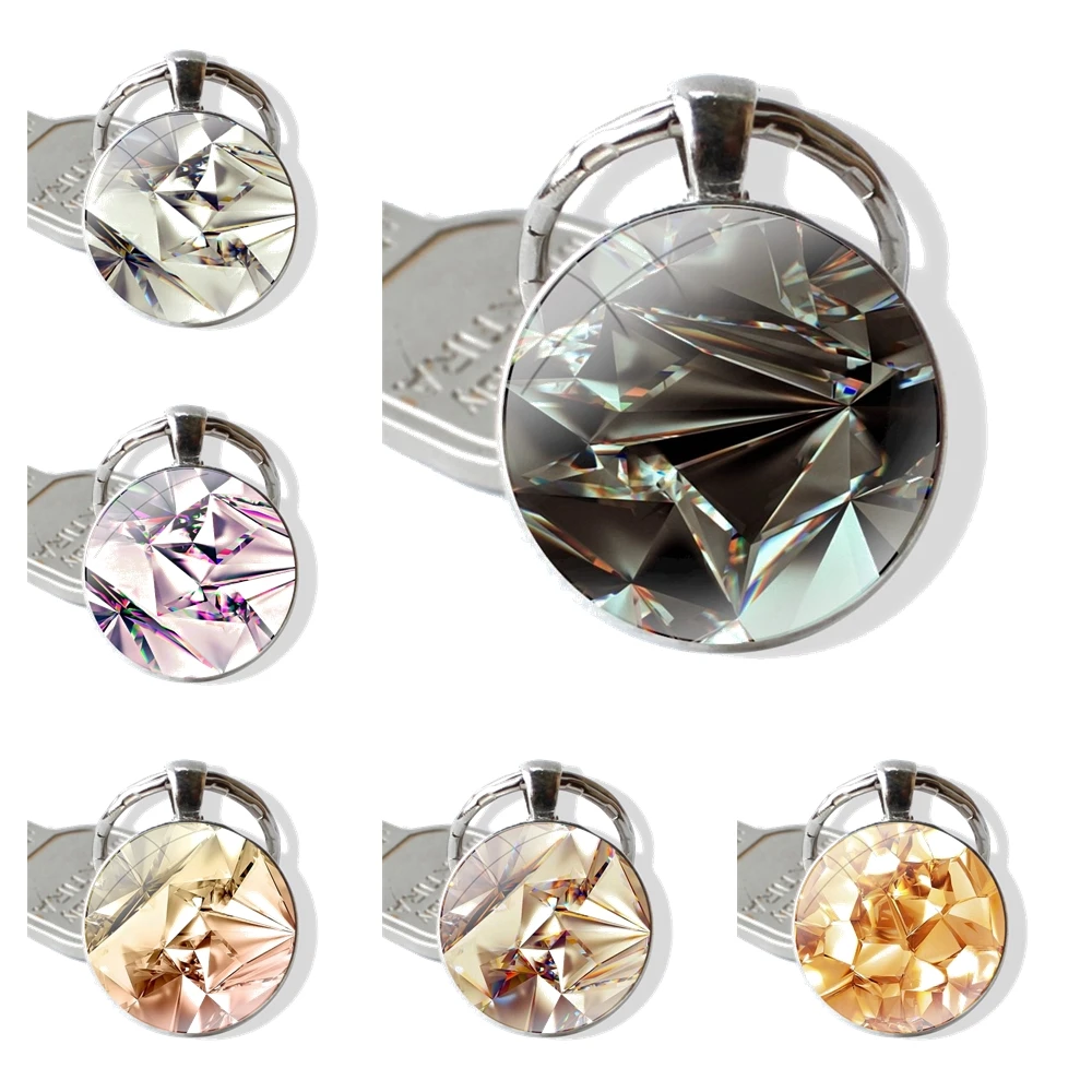 25 мм стеклянный брелок Cabohcon ювелирное изделие подарок геометрическое золото