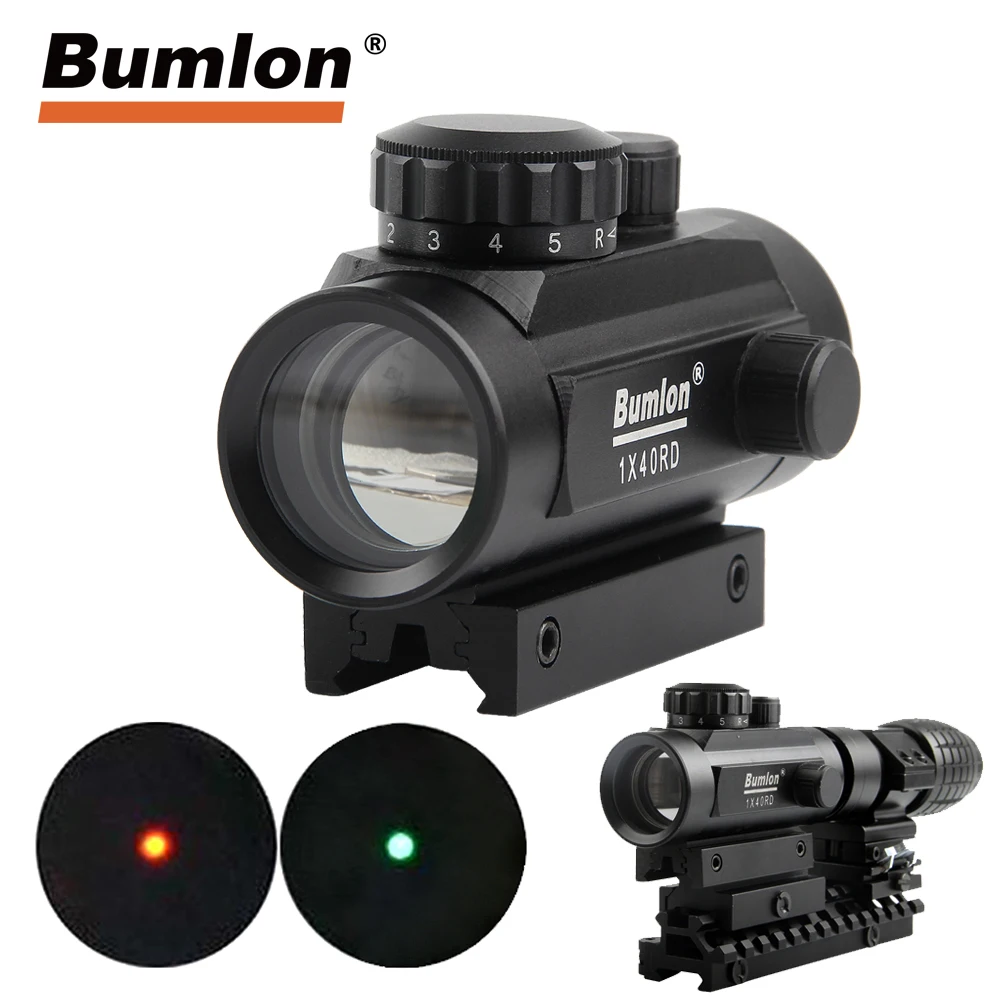 

Tactical Collimator 1x40mm Red Dot Rifle Scope Holographic Optical Sight Fit 11mm/20mm Hunting Airsoft Accessories Riflescope