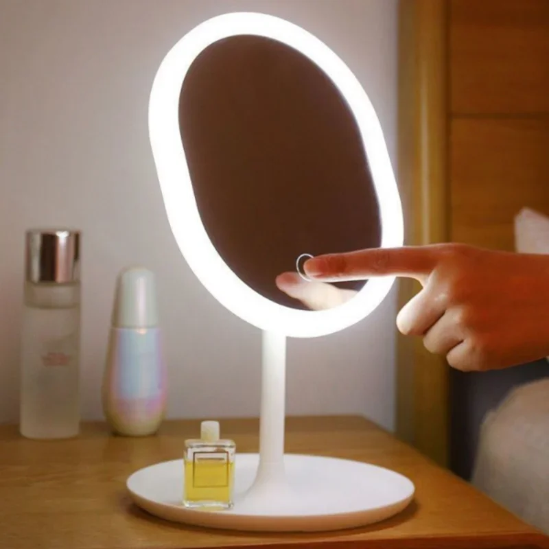 5-кратное Увеличительное Настольное Зеркало Для Макияжа С 3 Светодиодными