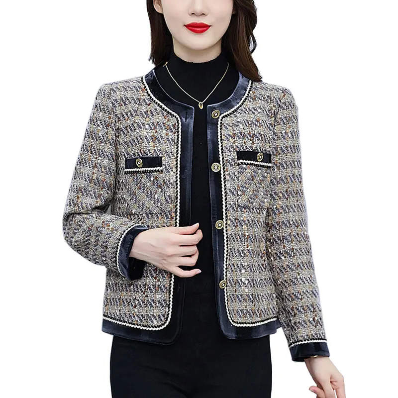 Женская твидовая куртка осень/зима 2024 новый стиль Маленький очаровательный