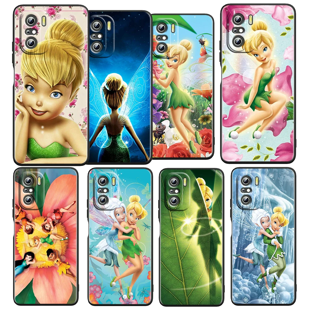 

Disney Tinkerbell princess For Xiaomi Redmi 10 10X 9T 9C 9C 8 7 5 K50 K40S Gaming 4G 5G Silicone TPU Soft Black Phone Case Funda