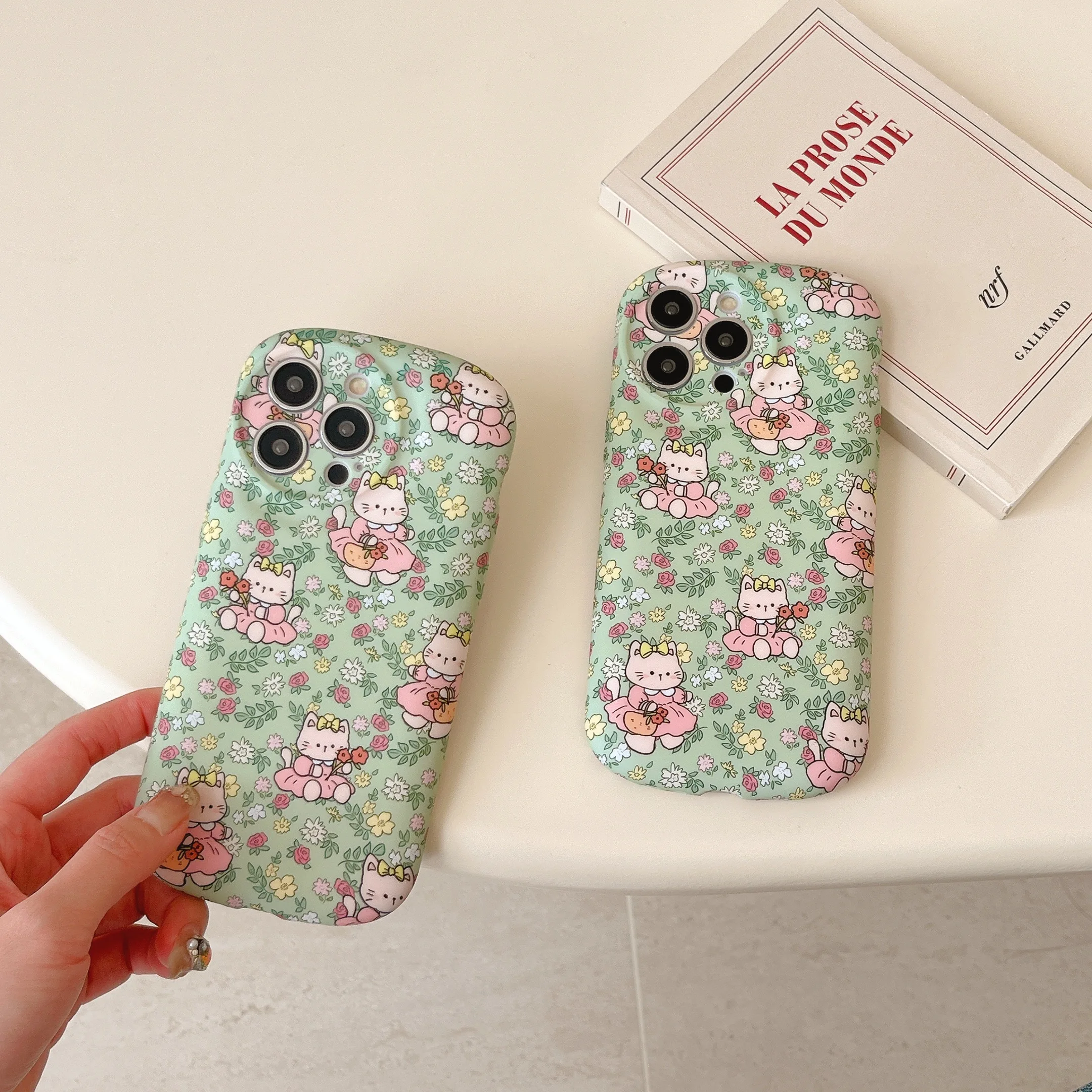 Капсульный полноэкранный чехол для телефона с изображением котенка и цветка iPhone