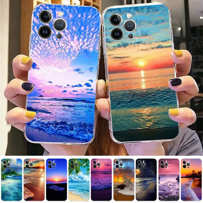 

Sea Beach Phone Case For iPhone 8 7 6 6S Plus X SE 2020 XR XS 14 11 12 13 Mini Pro Max Mobile Case