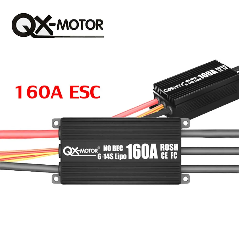 

QX-MOTOR 160A Brushless ESC strong performance without BEC for 90mm EDF RC Model Airplane Fixed-Wing