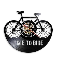 12inch vinyl record led wall clock modern design cycling lover wall watch bar studio cafe decor gift for bicycle fans clubs