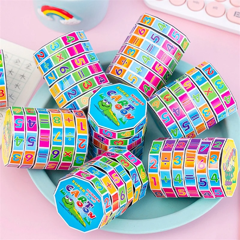 

Learning Educational Montessori Math Toy Rotating number magic cube Puzzle Cube For Kids children Number arithmetic Training Fun