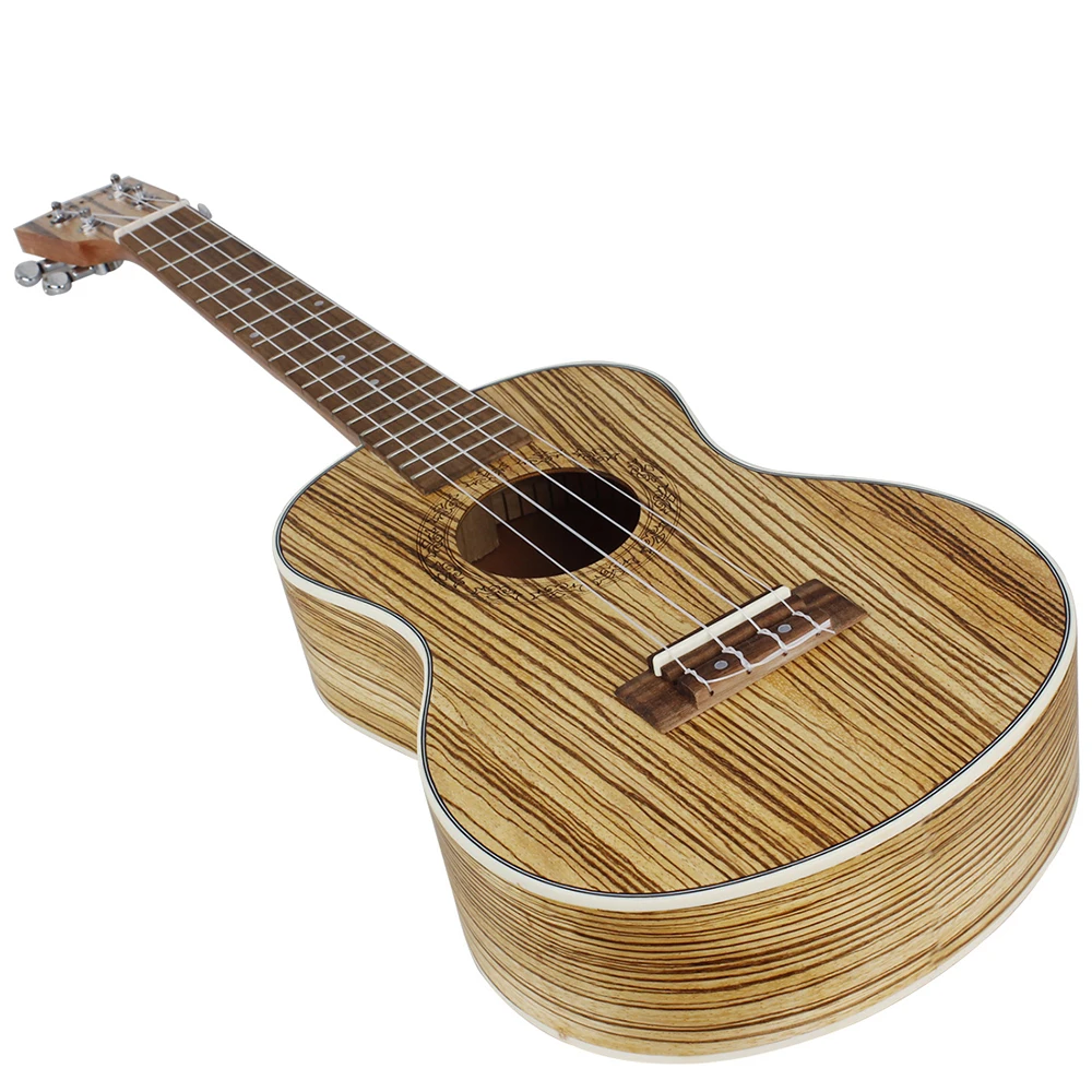 

21-Inch Zebra Wood Ukulele 4 Strings Hawaiian Guitar Soprano Ukulele Beginner Kids Musical Gifts Instrument Mini Guitarra