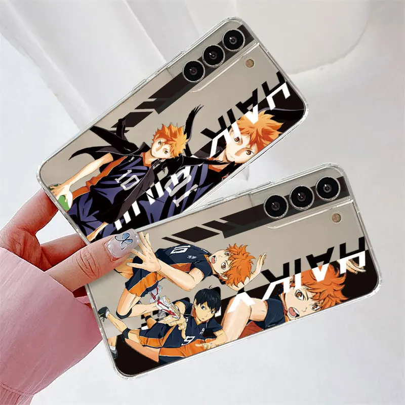 Фото Горячий Аниме Haikyuu! Прозрачный чехол для Samsung Galaxy S23 S22 S20 FE S21 S10 S9 Plus Note 20 Ultra 10 Lite, мягкий чехол из ТПУ для телефона №4