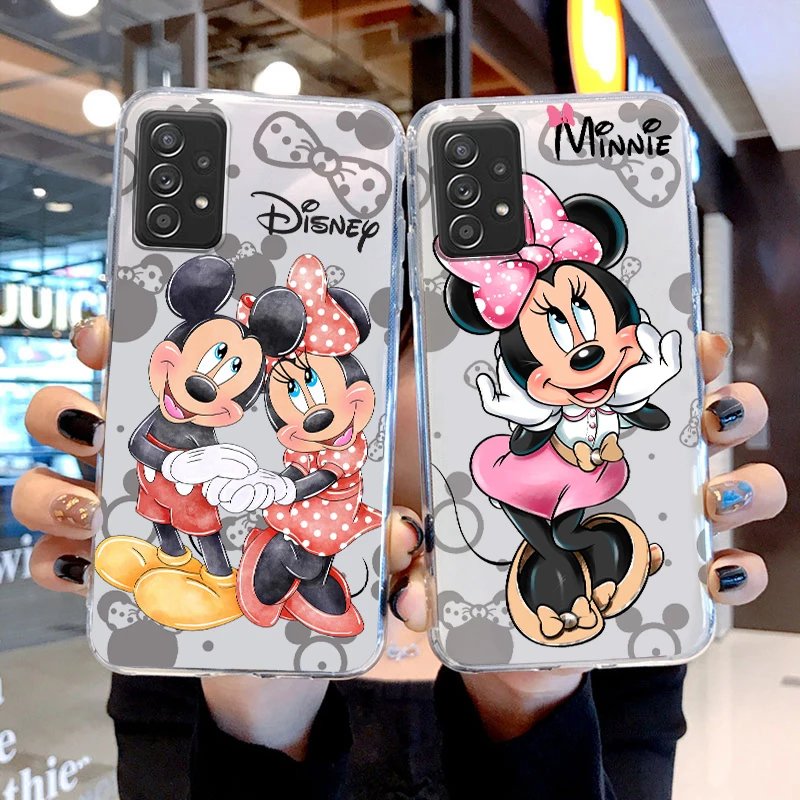 

Mickey Minnie Couple Love For Samsung Galaxy A04 A04E A42 A12 A02S A91 A81 A71 A51 A41 A31 Silicone Transparent Phone Case Cover