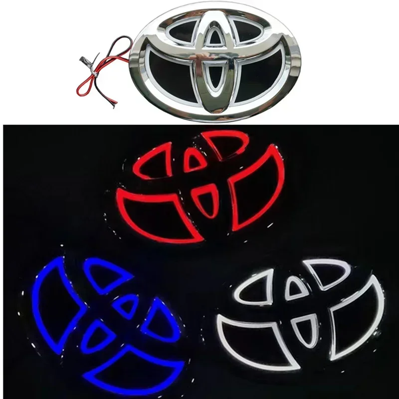 5D автомобильная передняя решетка багажника с логотипом светодиодная подсветка