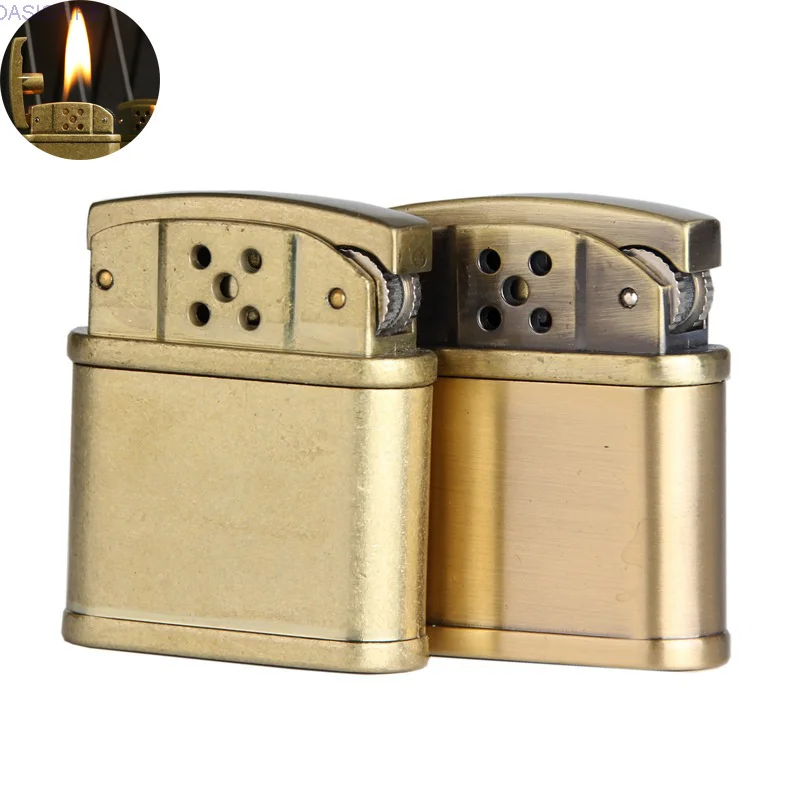 

New Zorro Original Copper Lighter Vintage Trenches Kerosene Windbreak Brass Creative Wheel Smoking Gift