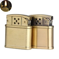 new zorro original copper lighter vintage trenches kerosene windbreak brass creative wheel smoking gift