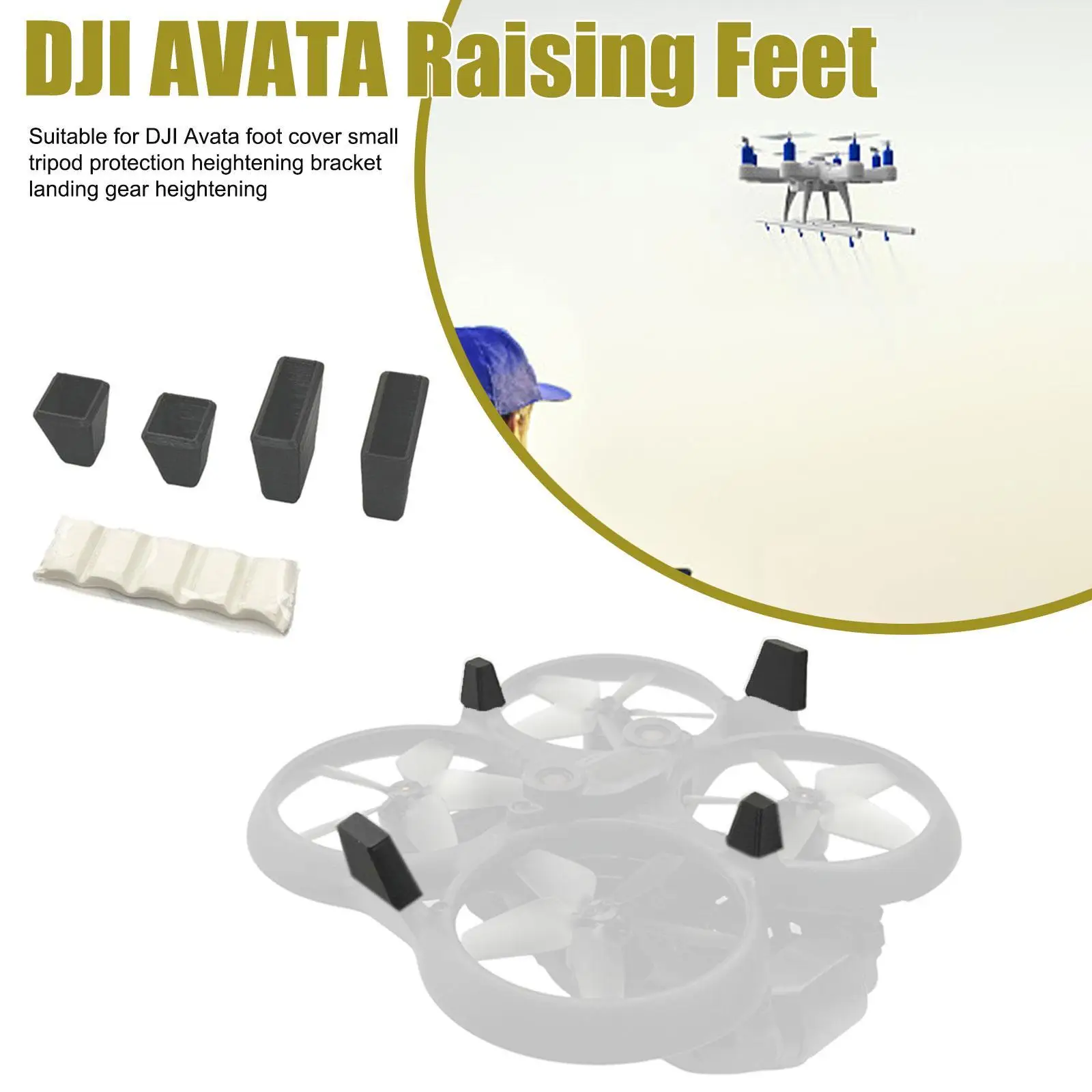 

Защита от пыли и шасси для DJI Avata, защита от износа, защитная подкладка для ног, аксессуары для дрона