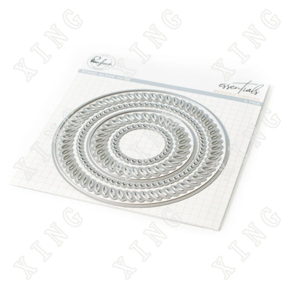 

New Braided Circles Metal Cutting Dies for Diy Scrapbooking Crafts Stencils Maker Photo Album Template Handmade Decoration