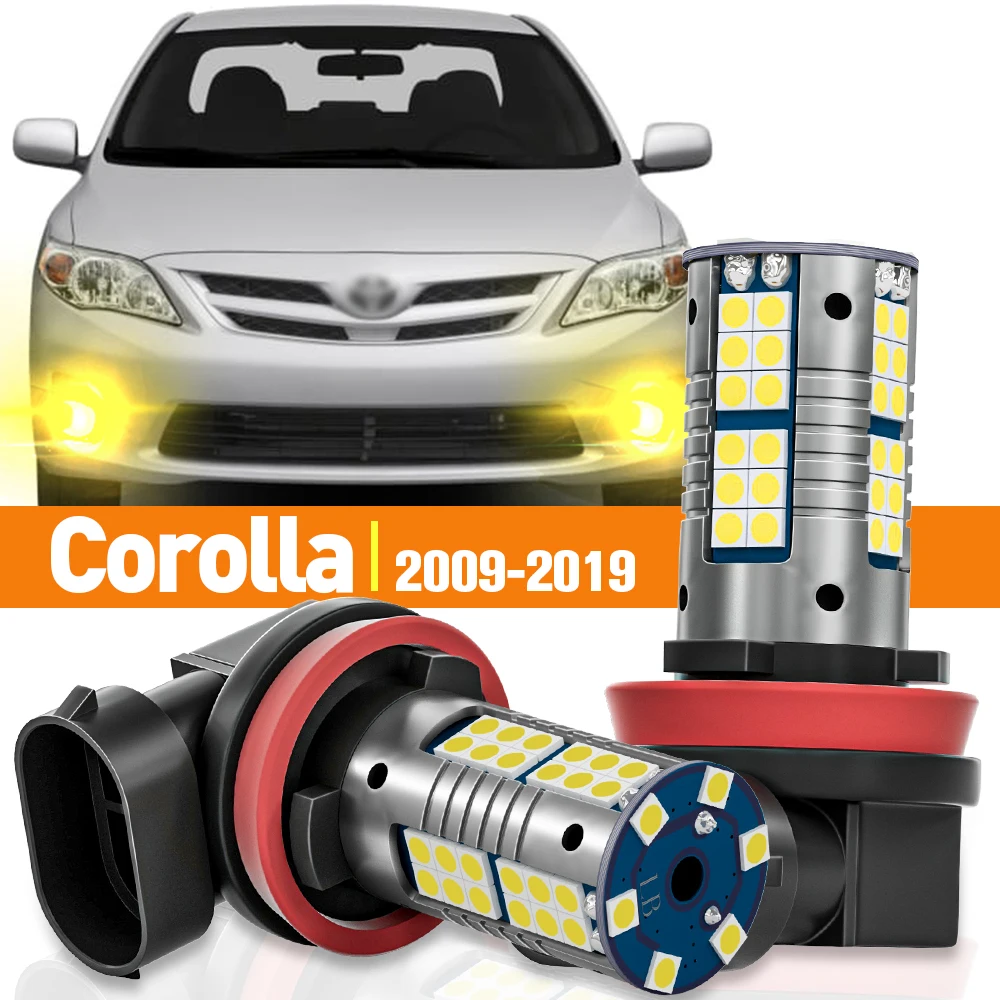 2 шт. светодиодные противотуманные фары для Toyota Corolla 2009-2019 2010 2011 2012 2013 2014 2015 2016 2017 2018