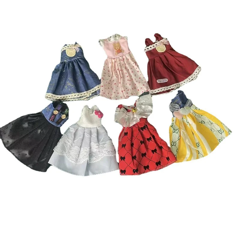 

6 Points Bjd Doll Clothes Cute Sweet Fashion Dress Summer Small Fresh Princess Style Dress Up Doll Gifts DIY 30cm Doll Clothes