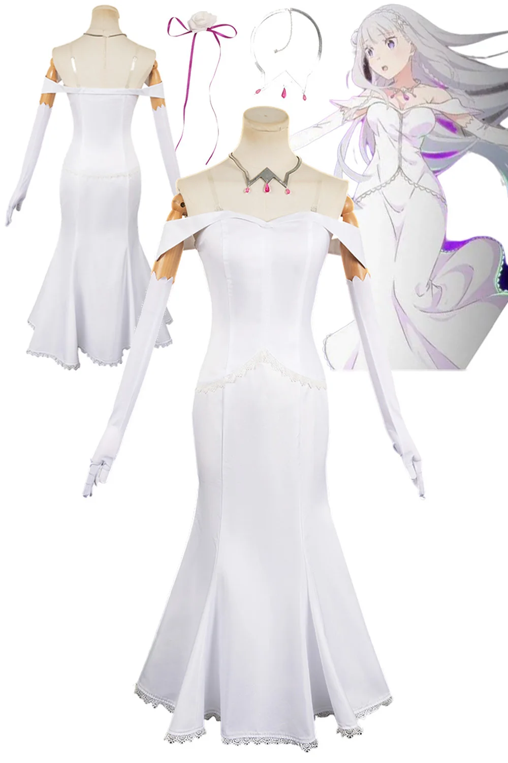 Женский костюм для косплея из аниме Эмилия