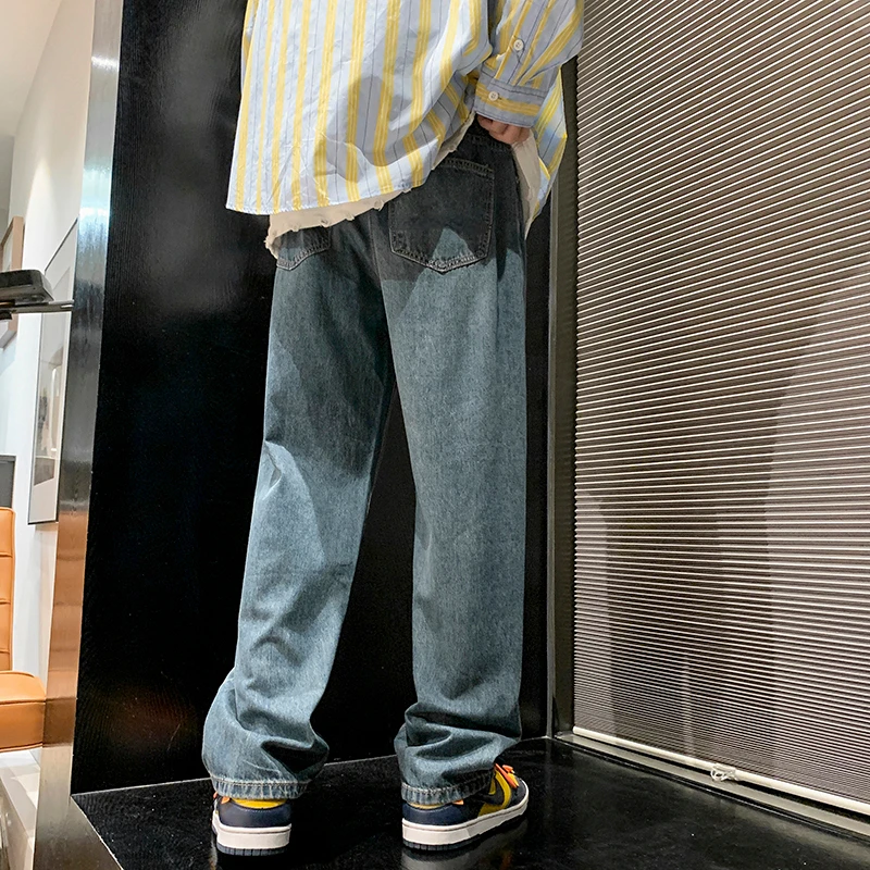 New Men's Loose Distressed Jeans Fashion Hip Hop Street Casual Denim Slim Pants Men's Trousers Trend Street Men's Clothing JEANS