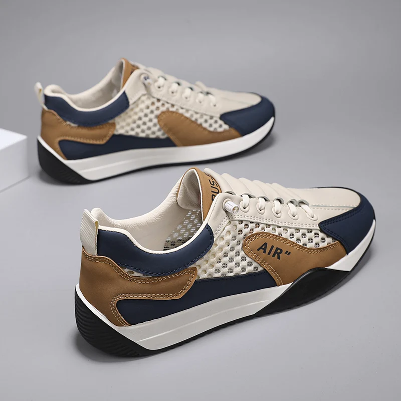 Мужская Кожаная Повседневная Обувь Из Искусственной Кожи С Круглым Носком