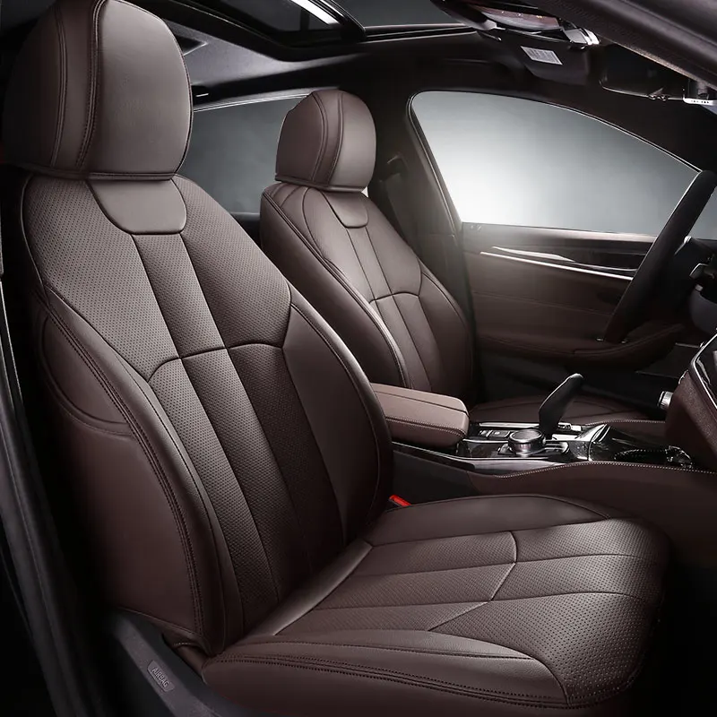 Фото Чехлы на 5 сидений для Infiniti QX55 2022, полный комплект, из веганской кожи, на заказ, защитные аксессуары №4