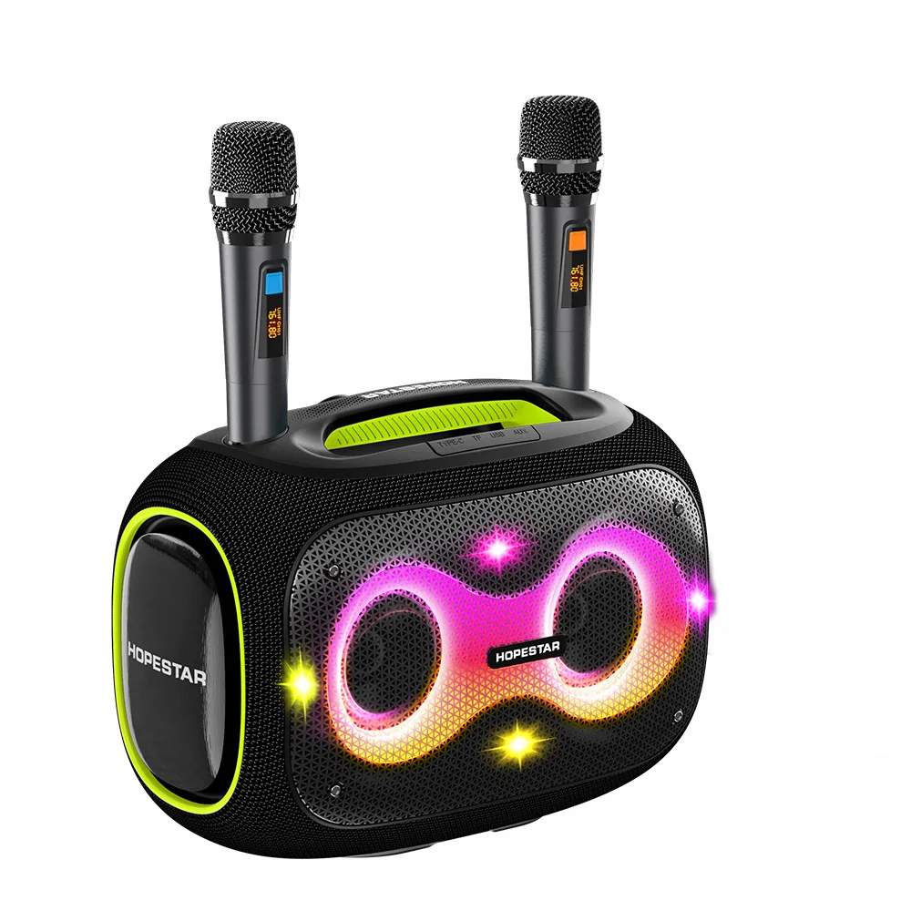 Фото HOPESTAR 120W Partybox: Водонепроницаемая беспроводная колонка для улицы, домашнего кинотеатра, USB, TF, домашних вечеринок, караоке, с басовыми эффектами №4
