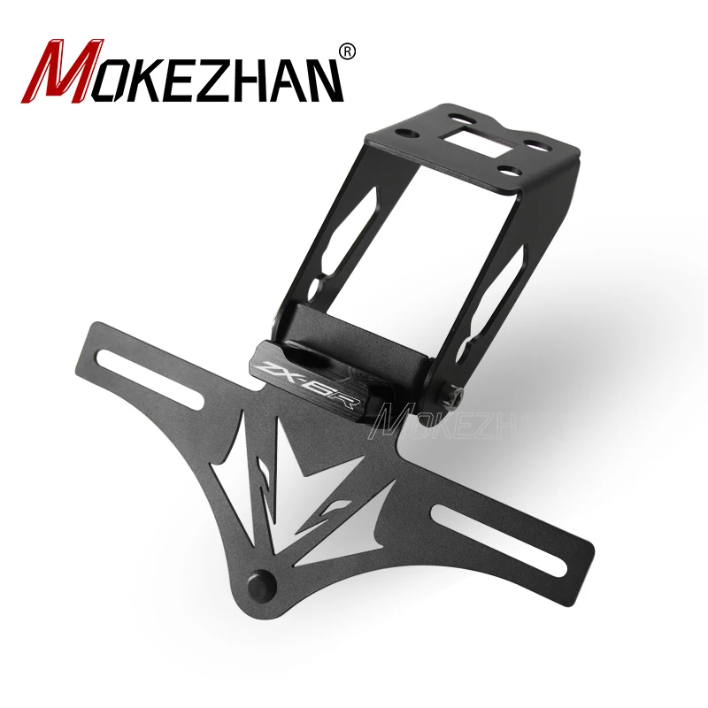 

ZX-6R ZX636 складной фиксированный кронштейн номерного знака для Kawasaki Ninja ZX6R 636 2024 2025 хвостовое аккуратное крыло Eliminator