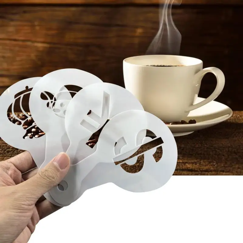 

Environmentally Friendly Milk Tea Hollow Mold Durable Easy-to-use Mold Spring Festival Theme Hollow Mold Coffee Printing Model