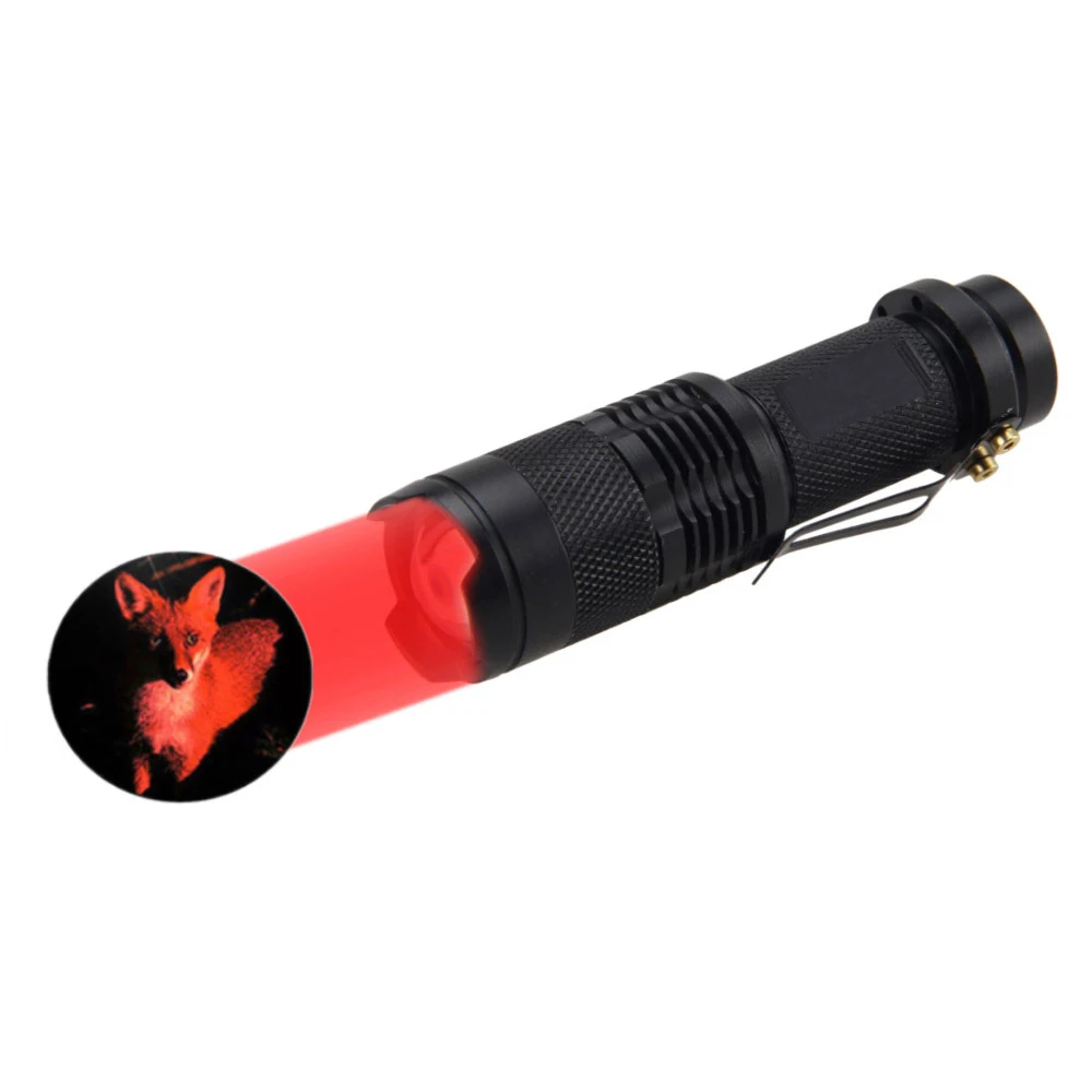 Портативный фонарик LED красный/синий/зеленый