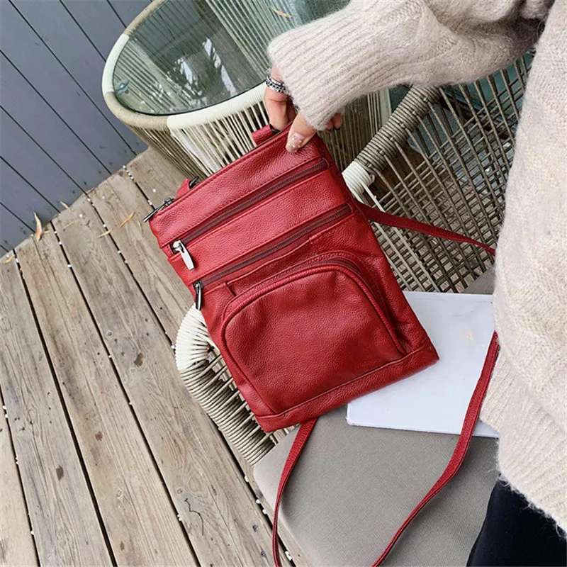 

Женская сумка, кошельки, кошелек с клапаном для монет, многослойная Повседневная сумка через плечо, сумка из искусственной кожи, Женская Рос...