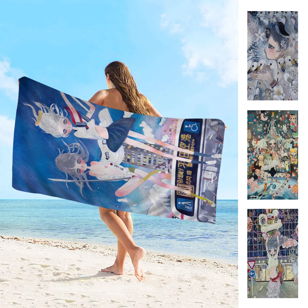 Anime A-Aya T-Takano.jpg Microfiber Beach Towel Absorbent Quick Dry Soft Yoga Swimming Resort Mountain Climbing